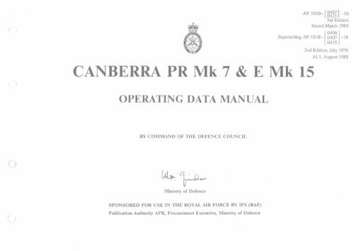 Flight Manual for the English Electric Canberra