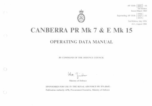 Flight Manual for the English Electric Canberra