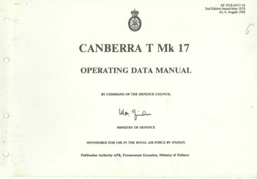 Flight Manual for the English Electric Canberra