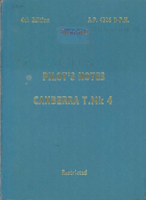 Flight Manual for the English Electric Canberra