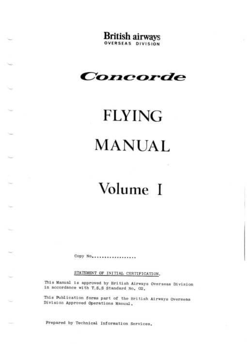 Flight Manual for the Concorde
