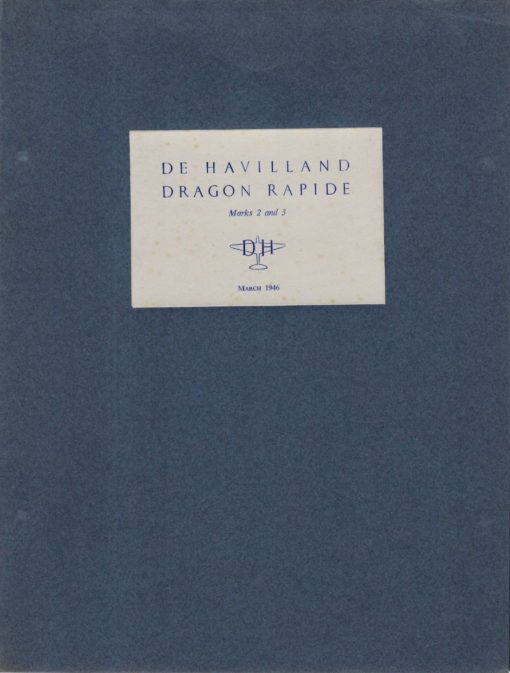 Flight Manual for the De Havilland DH89 Dragon Rapide