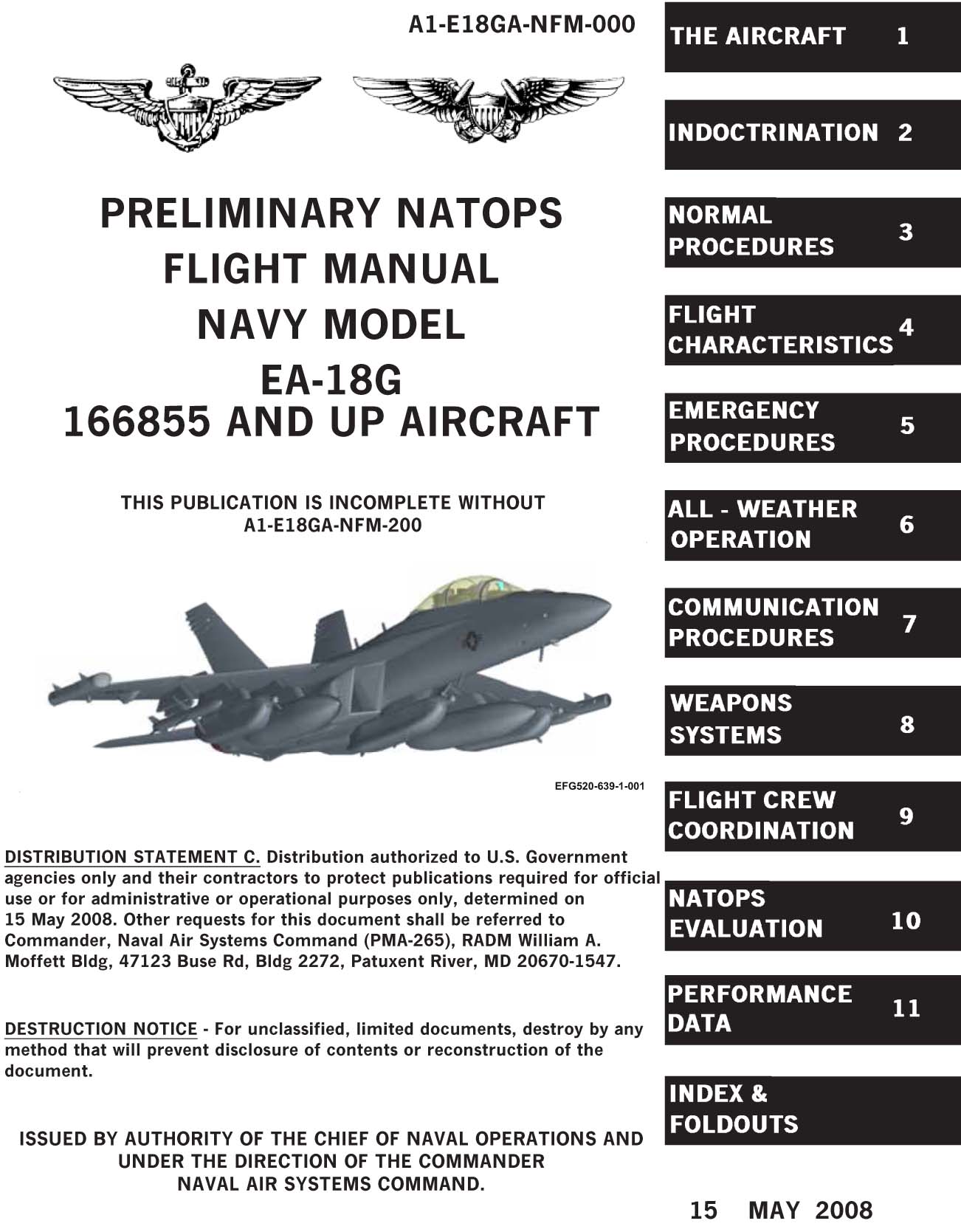 BOEING F18E/F SUPER Flight Manuals
