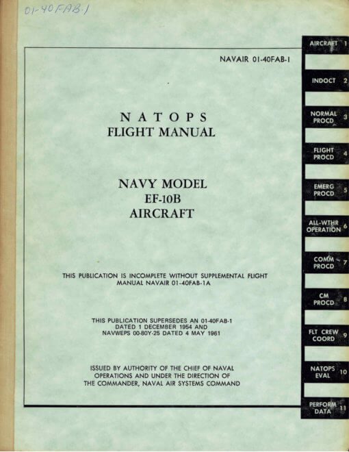 Flight Manual for the Douglas F3D Skyknight