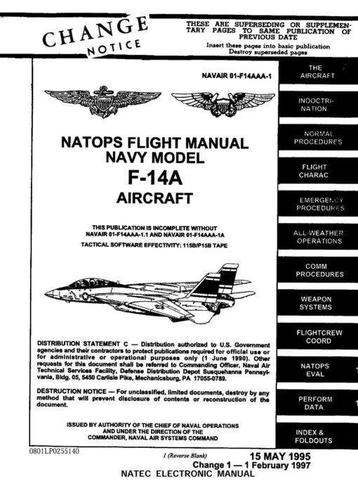 Flight Manual for the Grumman F-14 Tomcat
