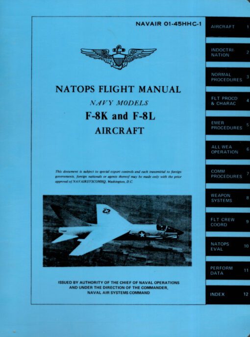 Flight Manual for the Chance Vought F-8 Crusader