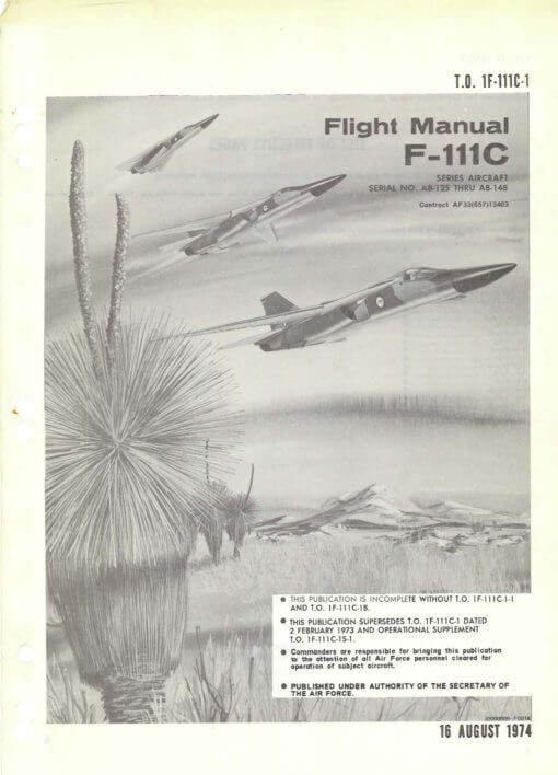 Flight Manual for the General Dynamics F-111 Aardvark