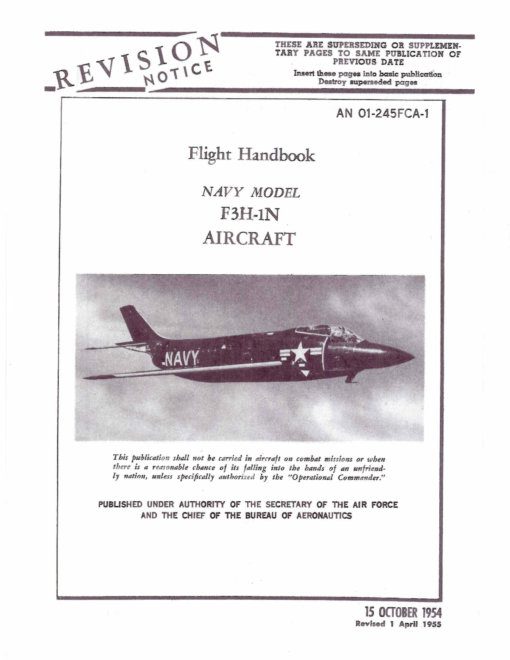 Flight Manual for the McDonnell F3H Demon