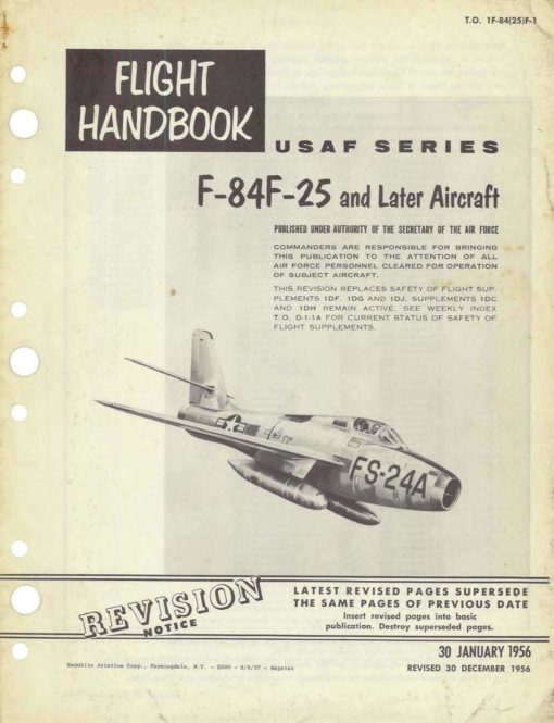 Flight Manual for the Republic F-84F Thunderflash