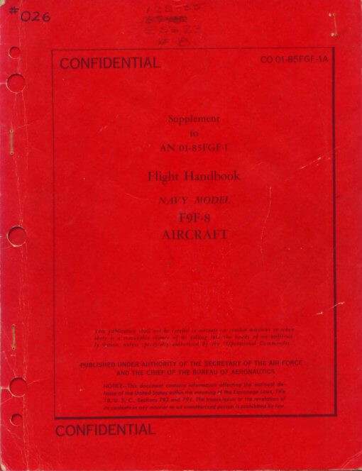 Flight Manual for the Grumman F9F Panther and Cougar