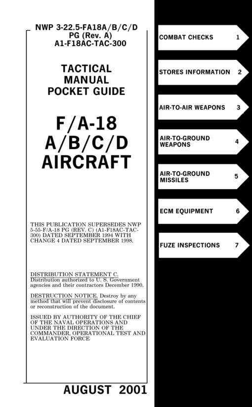 Flight Manual for the McDonnell-Douglas F-18A