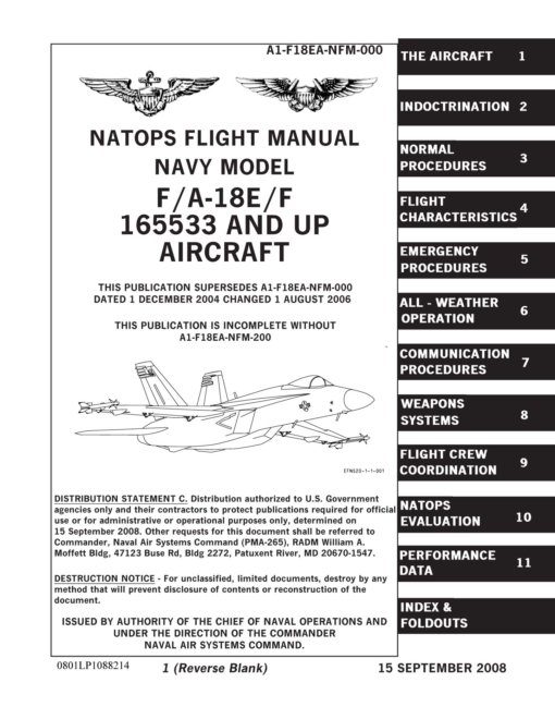 Flight Manual for the F-18E F-18F Super Hornet