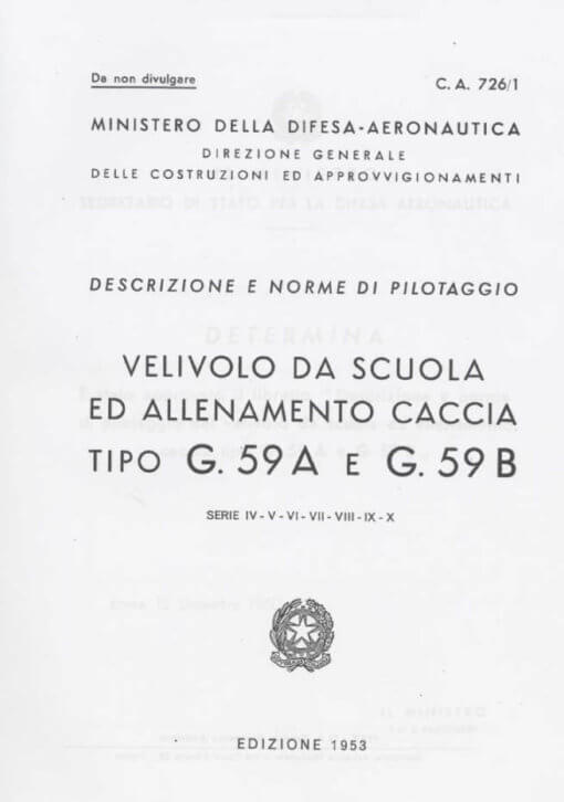 Flight Manual for the Fiat G59
