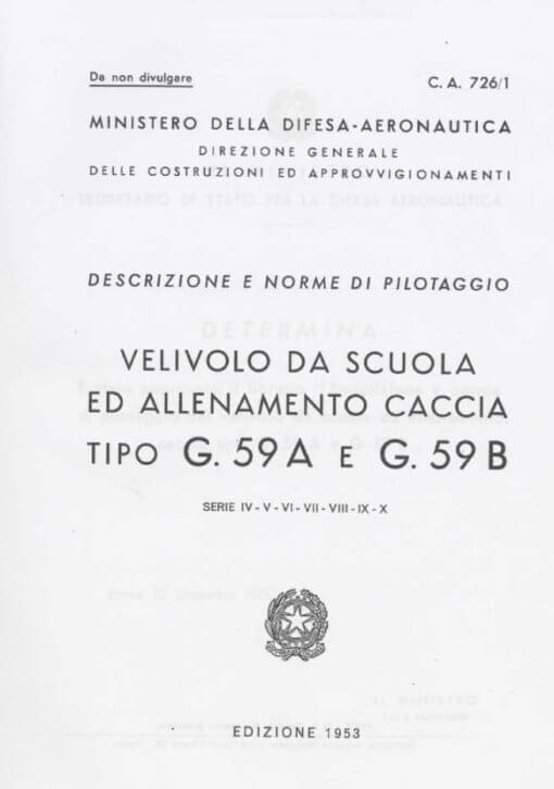 Flight Manual for the Fiat G59