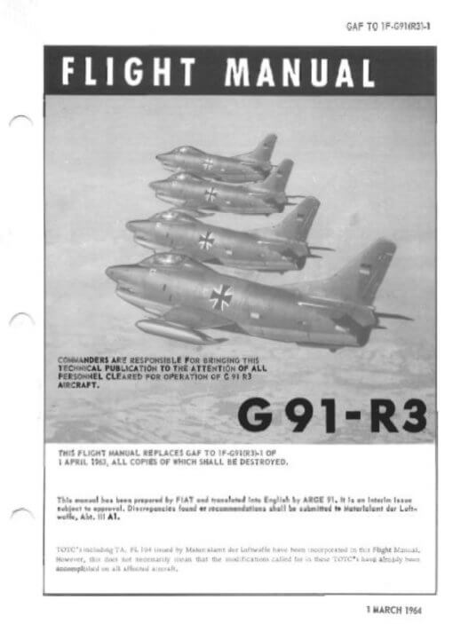 Flight Manual for the Fiat G91