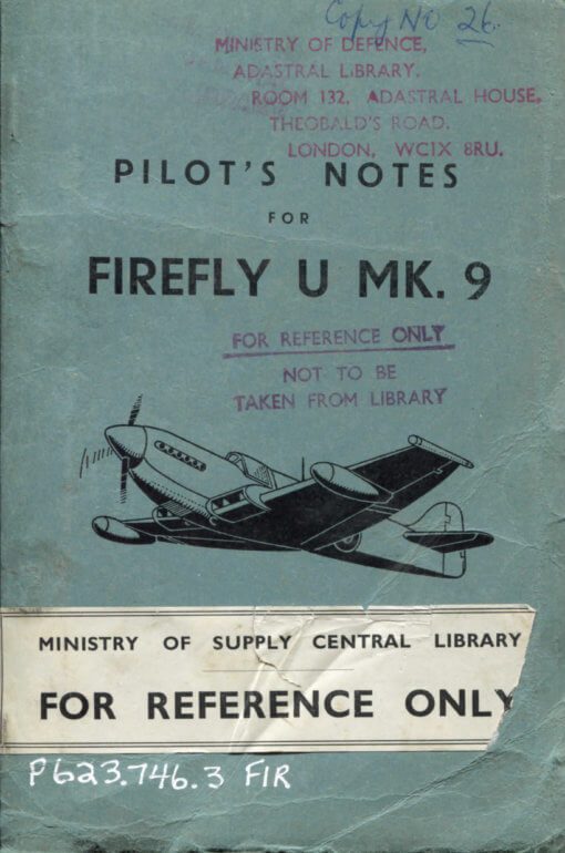 Flight Manual for the Fairey Firefly