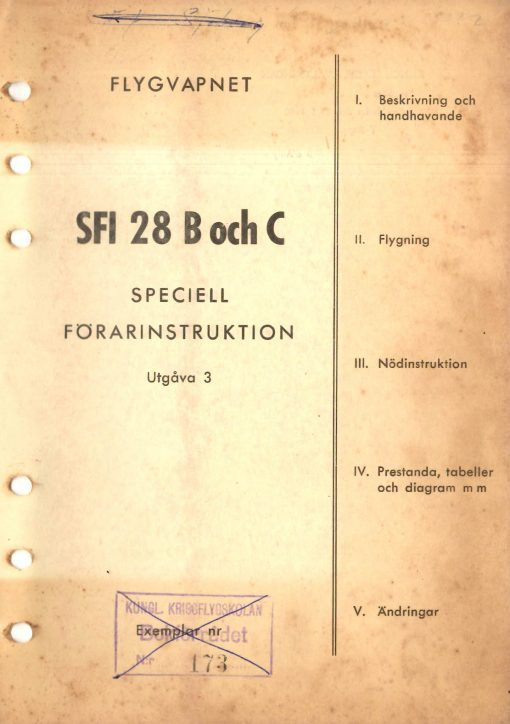 Flight Manual for the De Havilland Vampire