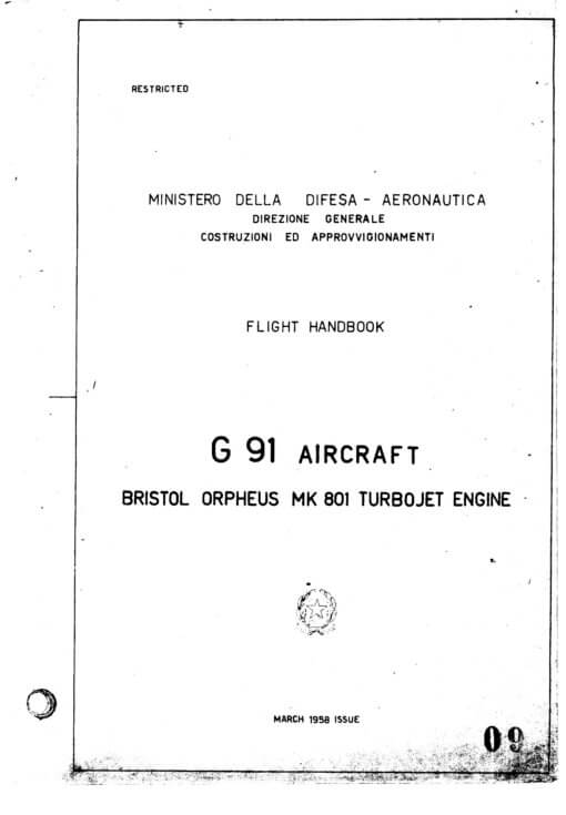 Flight Manual for the Fiat G91