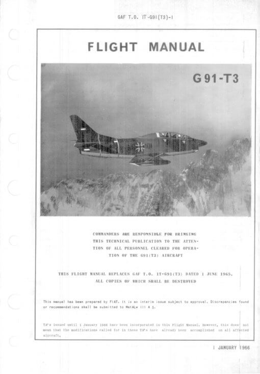 Flight Manual for the Fiat G91