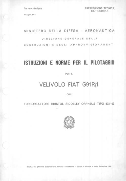 Flight Manual for the Fiat G91