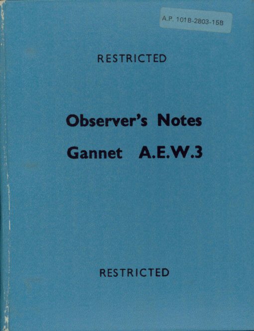 Flight Manual for the Fairey Gannet.