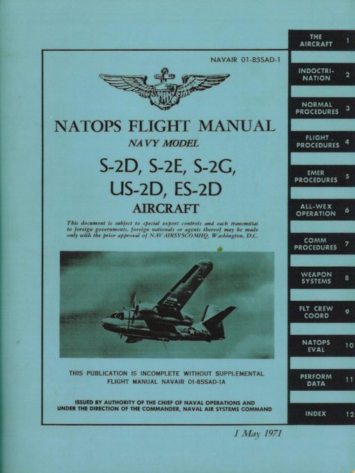 Flight Manual for the Grumman S-2 Tracker