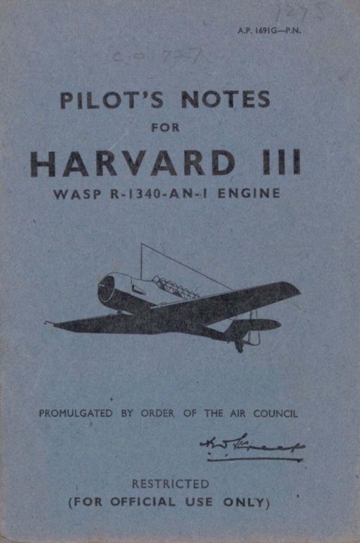 Flight Manual for the North American AT-6 SNJ Texan Harvard