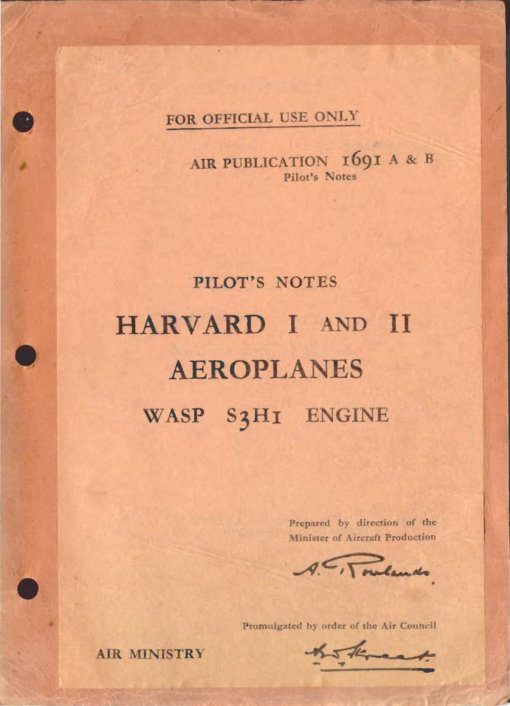 Flight Manual for the North American AT-6 SNJ Texan Harvard
