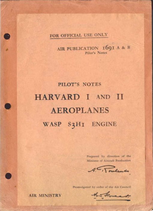 Flight Manual for the North American AT-6 SNJ Texan Harvard