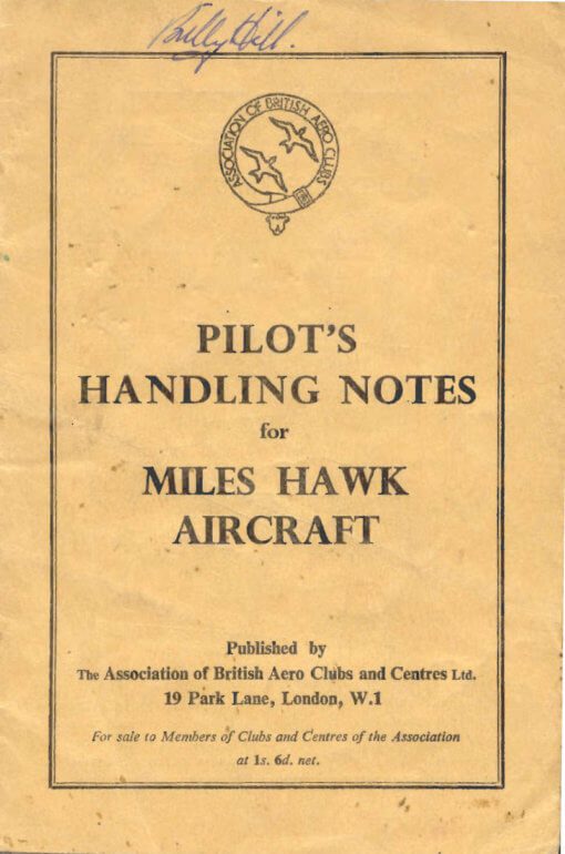 Flight Manual for the Miles M2 Hawk and M14 Magister