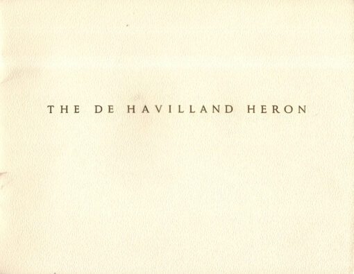 Flight Manual Pilots Notes for the De Havilland Heron
