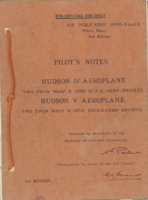 Flight Manual for the Lockheed model 14 A-29 AT-18 Hudson