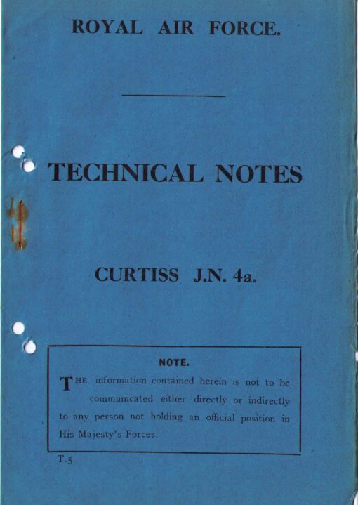 Flight Manual for the Curtiss JN4 Jenny