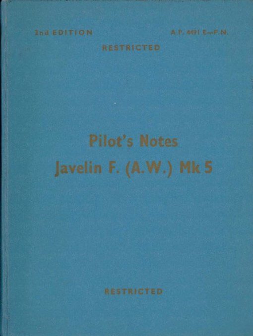 Flight Manual for the Gloster Javelin