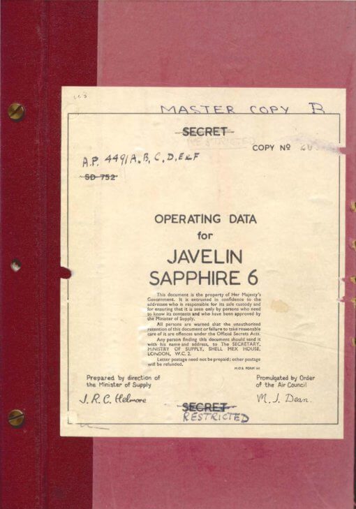 Flight Manual for the Gloster Javelin