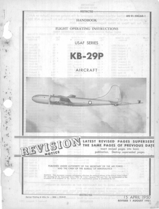 Flight Manual for the Boeing B-29 SuperFortress