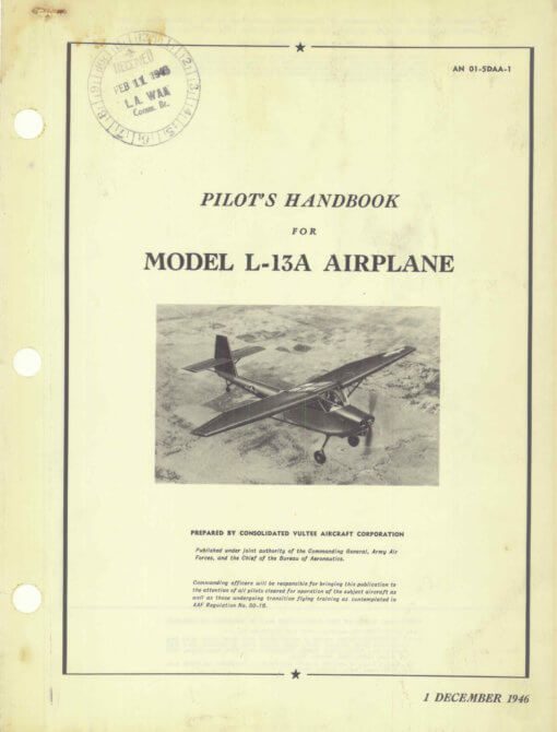 Flight Manual for the Convair L-13