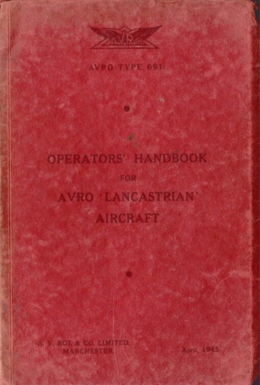 Flight Manual for the Avro 691 Lancastrian