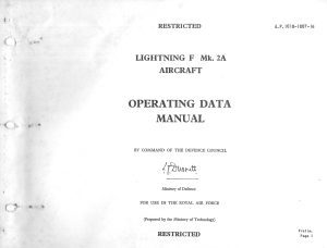 Flight Manual for the English Electric Lightning