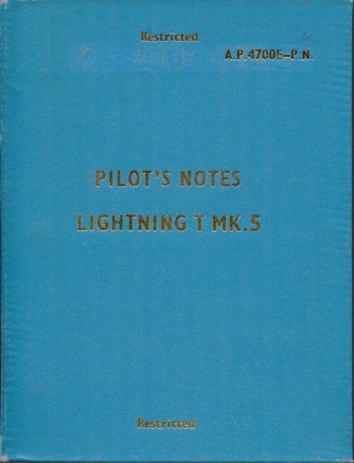 Flight Manual for the English Electric Lightning