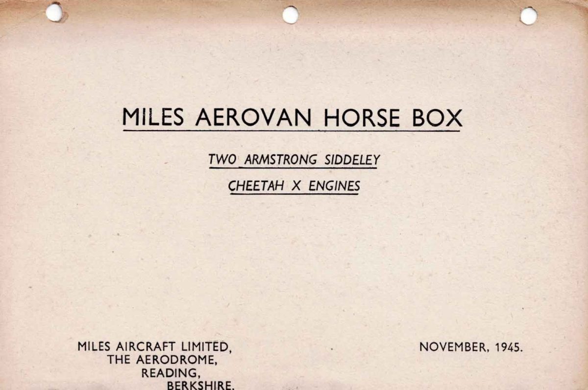 Flight Manual for the Miles M57 Aerovan