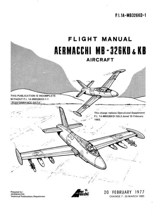 Flight Manual for the Aermacchi Macchi MB-326