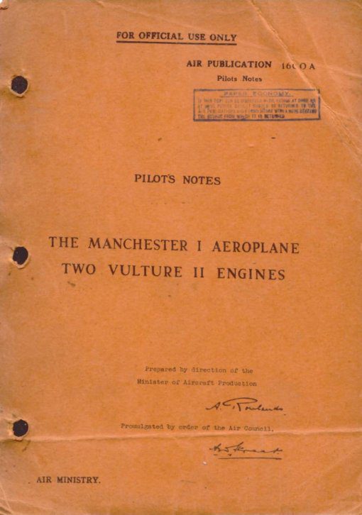 Flight Manual for the Avro Manchester