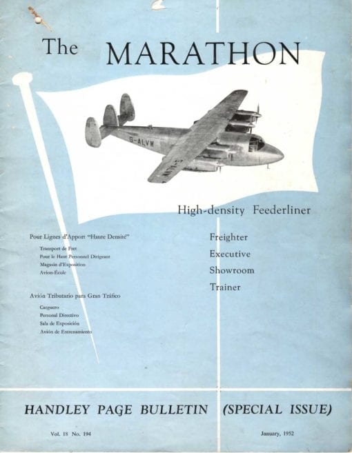 Flight Manual for the Miles M60 Marathon Handley-Page HPR.1 Marathon