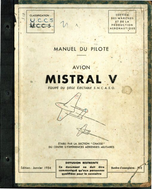 Flight Manual for the De Havilland DH100 Vampire