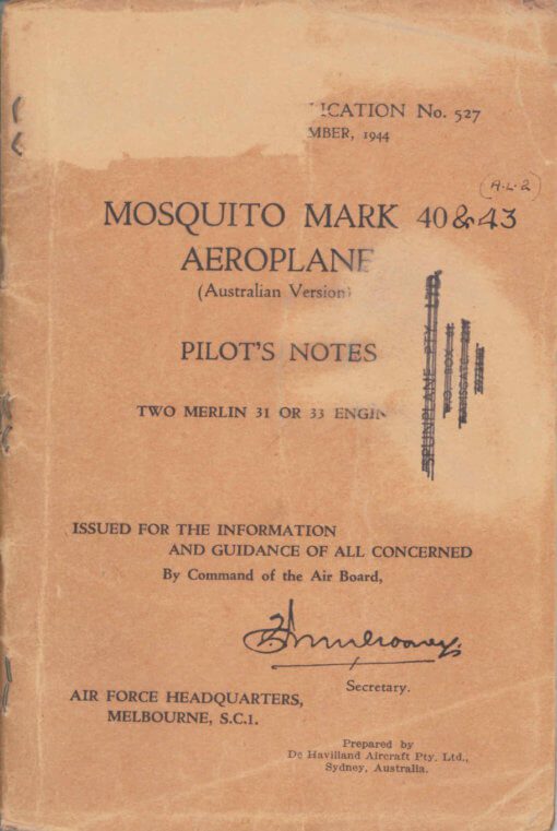 Flight Manual for the De Havilland DH98 Mosquito