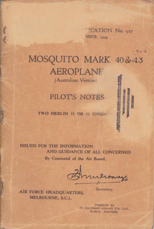 Flight Manual for the De Havilland DH98 Mosquito