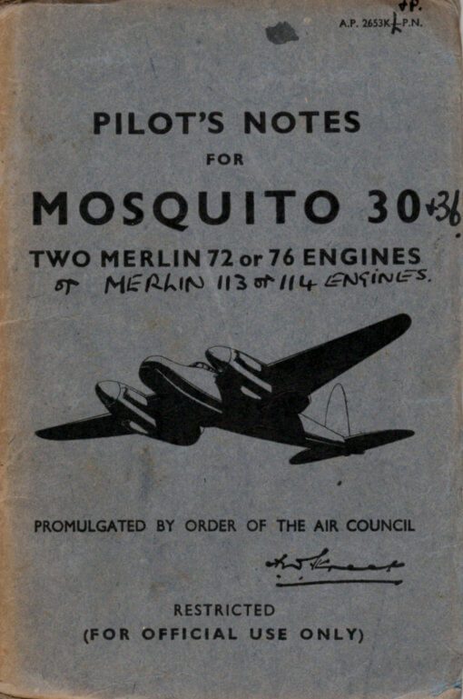 Flight Manual for the De Havilland DH98 Mosquito