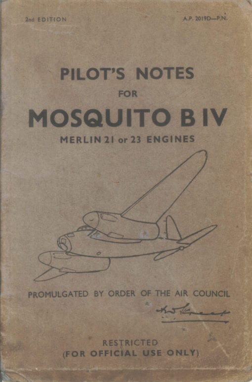 Flight Manual for the De Havilland DH98 Mosquito