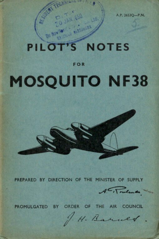 Flight Manual for the De Havilland DH98 Mosquito